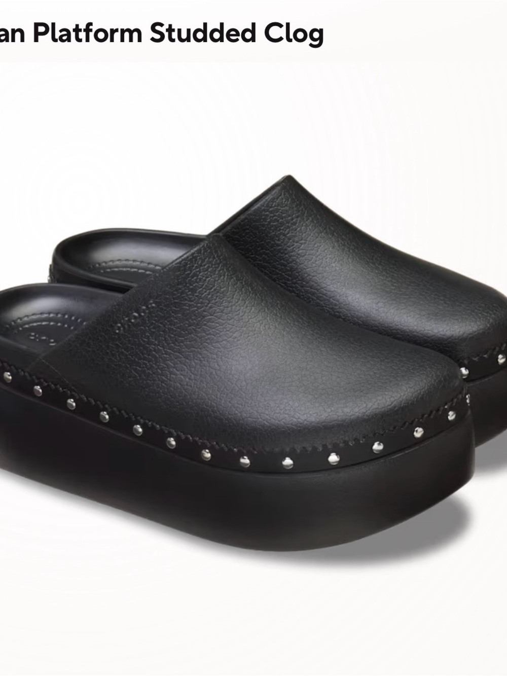 CROCS Dylan Platform Studded Clog - Black - Picture 3 of 7
